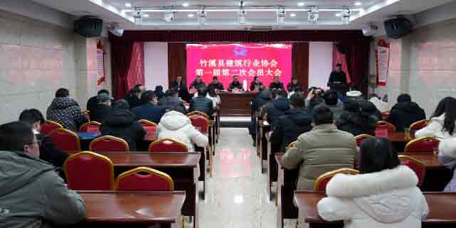 竹溪县建筑行业协会第一届第二次会员大会召开